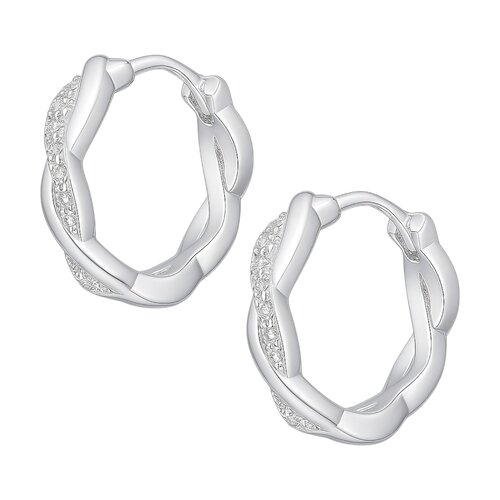 Argolla Huggie Entrelazada Circones 14 mm