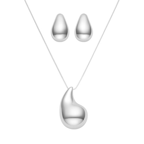 Set Collar y Aro Gota Chunky