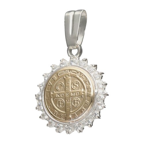 Colgante San Benito en Oro Circones