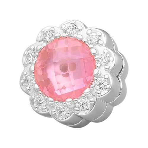 Colgante Charm Separador Flor Cristal Rosa Hecho con Swarovski® Circones