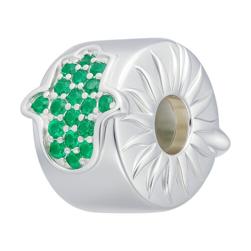 Colgante Charm Separador Mano de Fatima Circones Esmeralda