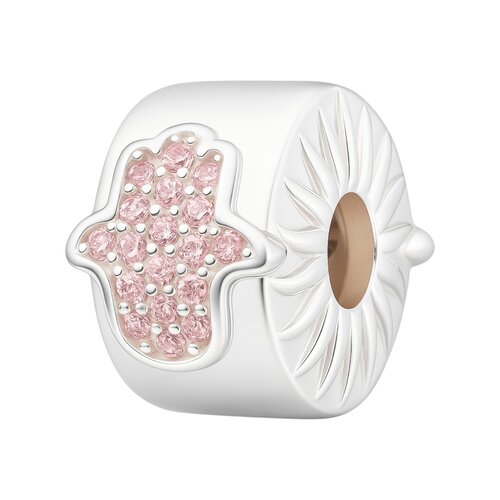 Colgante Charm Separador Mano de Fátima Circones Rosa Francia