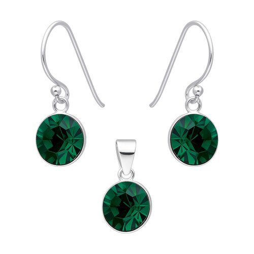 Conjunto Hecho con Cristal Swarovski® Verde 8 mm