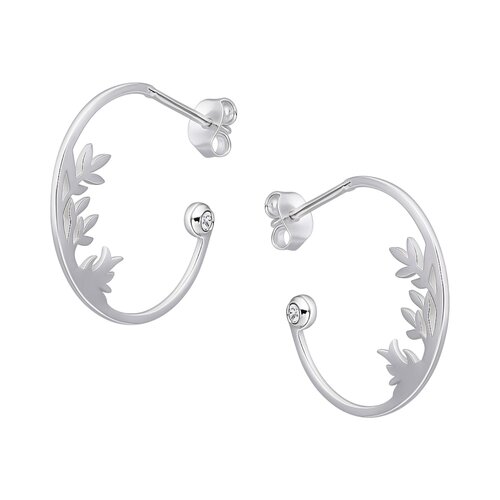 Semi Argolla Espiga Circón 21 mm