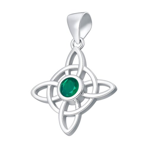 Colgante Nudo de Brujas Circón Esmeralda