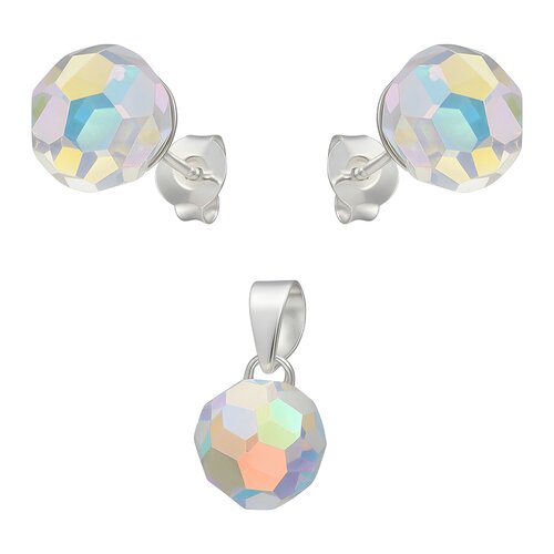 Conjunto Esfera Cristal Hecho con Swarovski® 8 mm Tornasol