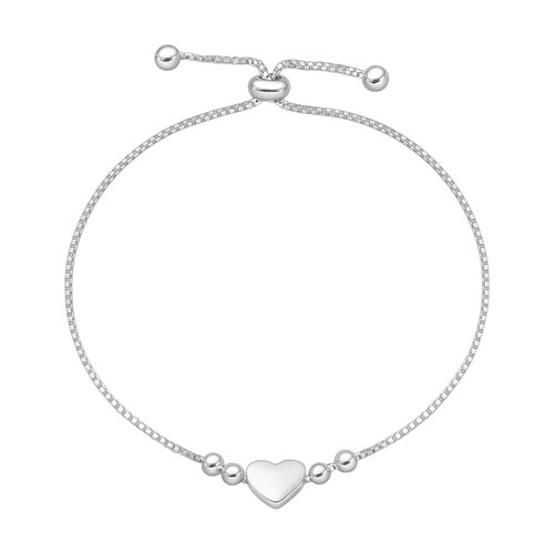 Pulsera Ajustable Corazón Esferas