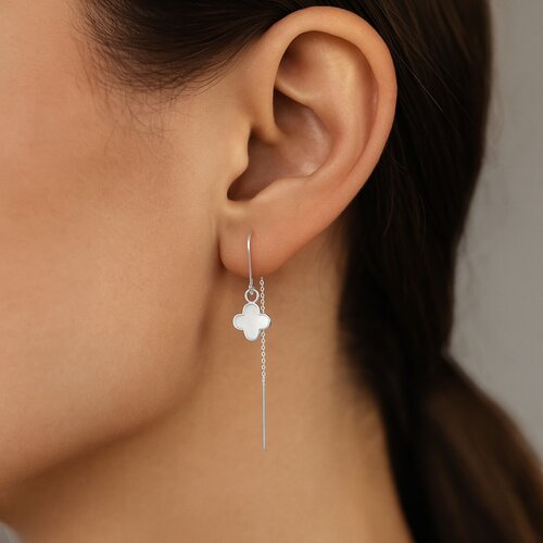 Aro Cadena Trébol de la Suerte Nácar