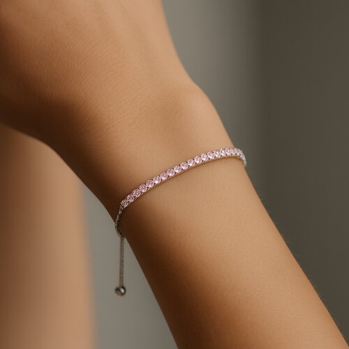 Pulsera Ajustable Circones Rosa Francia Tenis