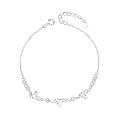 Pulsera Esferas Corazones