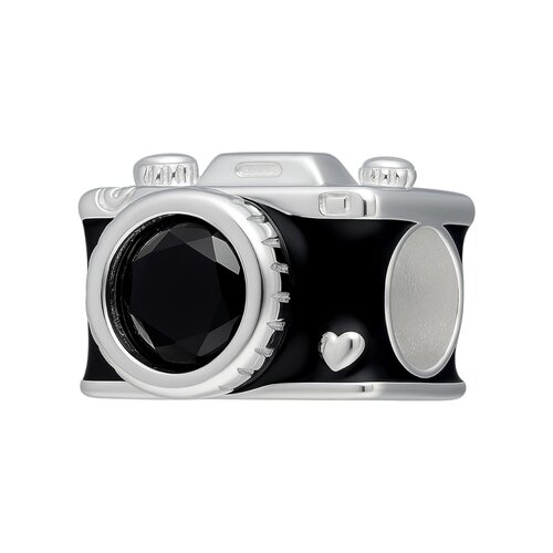 Colgante Charm Cámara Circón Ónix