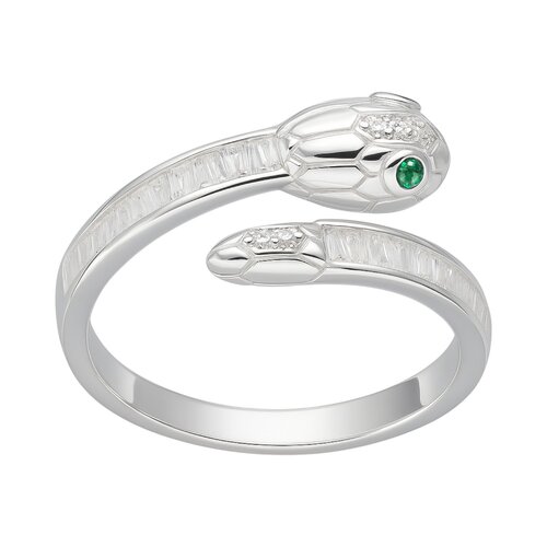 Anillo Serpiente Circones Baguette Esmeralda