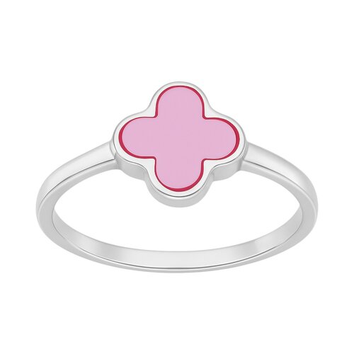 Anillo Trébol de la Suerte Nácar Rosado