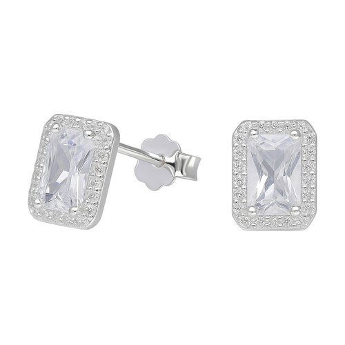 Aro Rectangular Circón Baguette