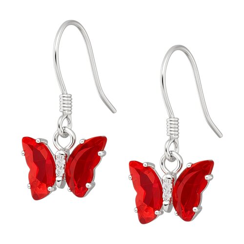 Aro Mariposa Hecho con Cristal Swarovski® Rojo