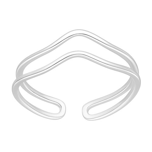 Anillo Ajustable Doble Ondulado