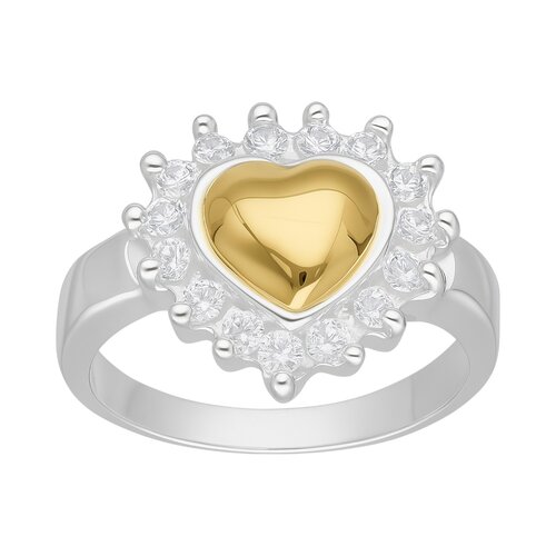 Anillo Corazón Detente en Oro Circones