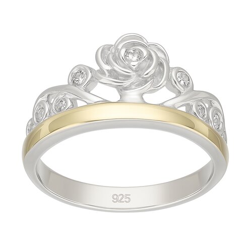 Anillo Corona en Oro Circones