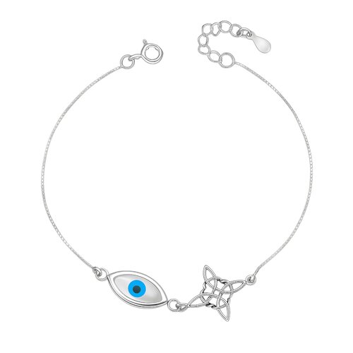 Pulsera Nudo de Brujas Ojo Turco