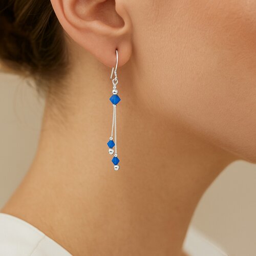 Aro Esferas Cristales Azul