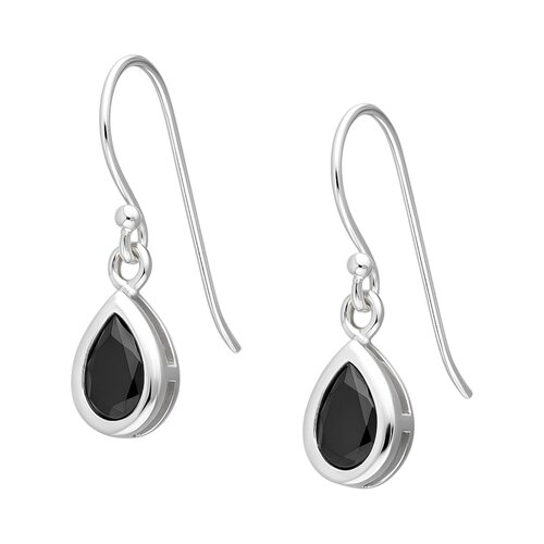 Aro Gota Circón Ónix