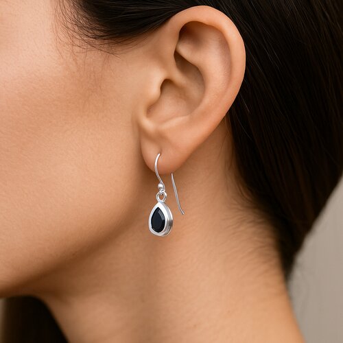 Aro Gota Circón Ónix