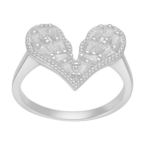 Anillo Corazón Circones Baguette