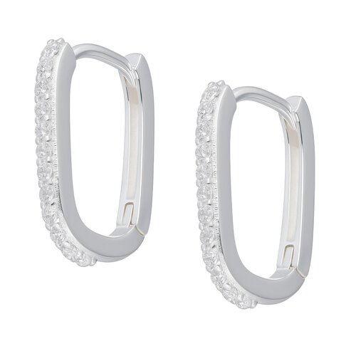 Argolla Huggie Ovalada Circones 17x13 mm