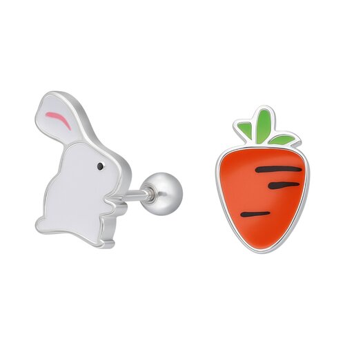 Aro Desigual con Tope Conejo Zanahoria Esmaltada