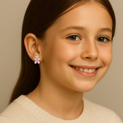 Aro con Tope Osito Esmaltado