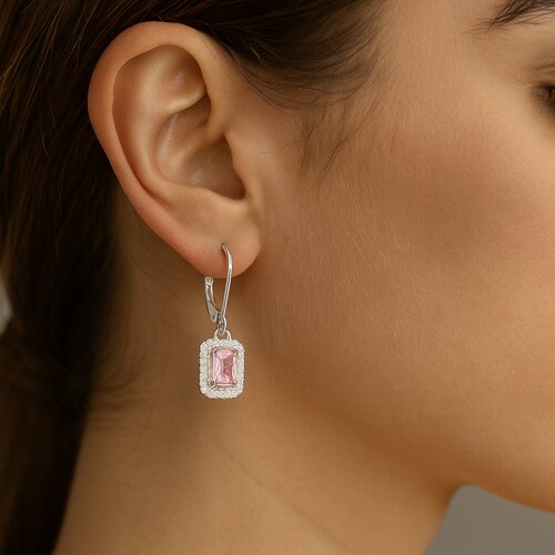 Aro Clip Circón Baguette Rosa Francia