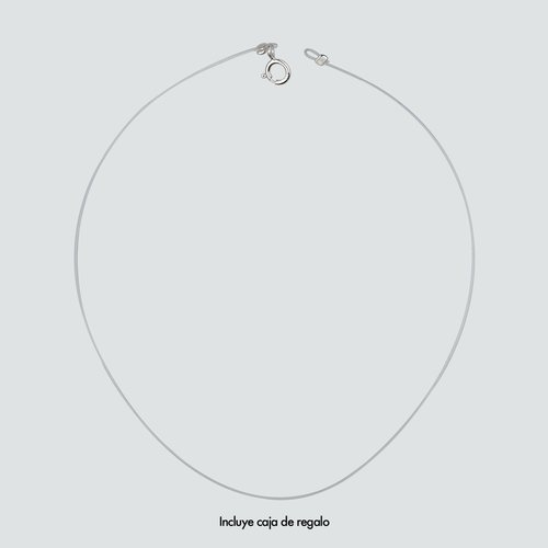 Collar Silicona Broche de Plata