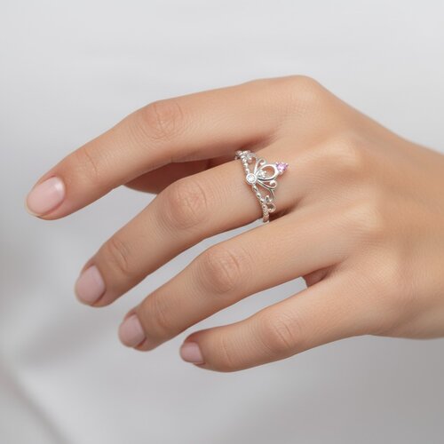 Anillo Corona Circones Rosa Francia