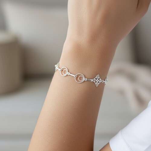 Pulsera Nudo de Brujas Circulos Facetado