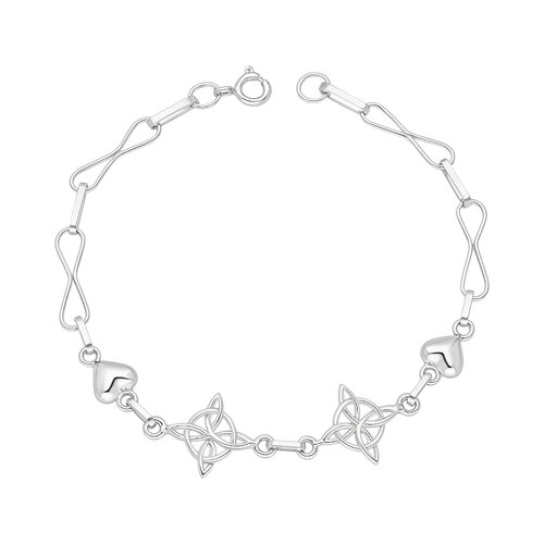 Pulsera Nudo de Brujas Corazones Infinitos