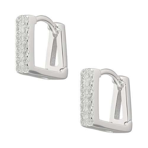 Argolla Huggie Cuadrada Circones 11x9 mm