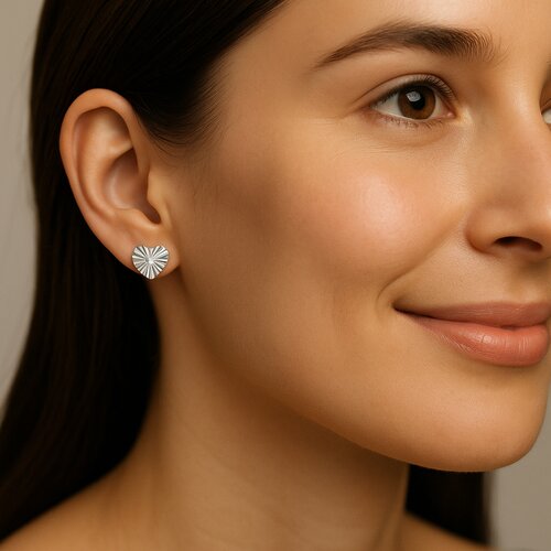 Aro Corazón Facetado Circón