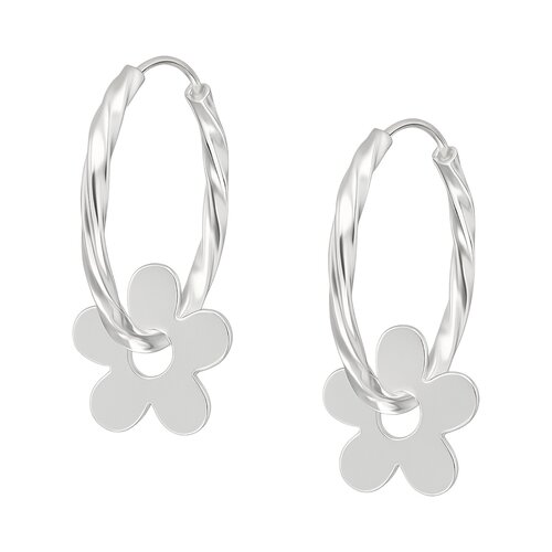 Argolla Facetada Flor 20 mm