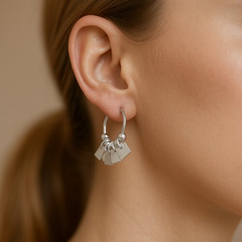 Argolla Esferas Rombos 16 mm