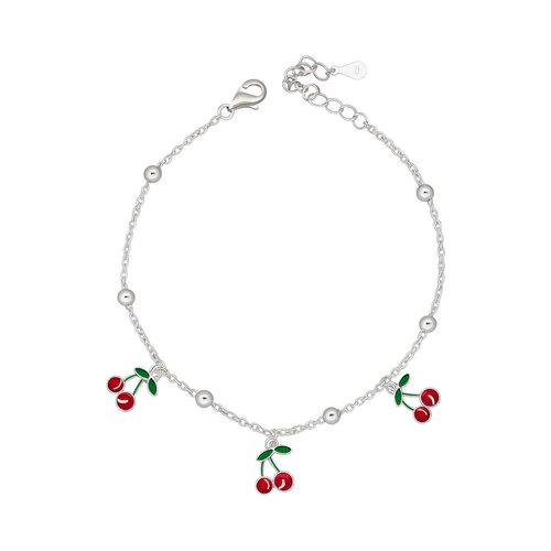 Pulsera Esferas Cerezas Esmaltadas