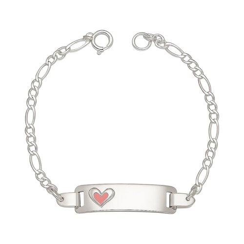 Pulsera Piocha Corazón Esmaltado 15 cm