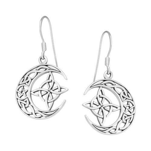 Aro Media Luna Nudo de Brujas Triqueta Celta