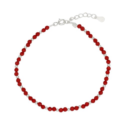 Pulsera Esferas Cristales Rojos