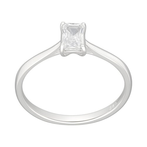 Anillo Solitario Circón Baguette