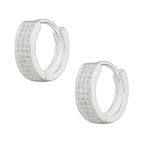 Argolla Huggie Circones Pavé 14 mm