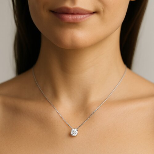 Collar Circón Punto de Luz 4 mm