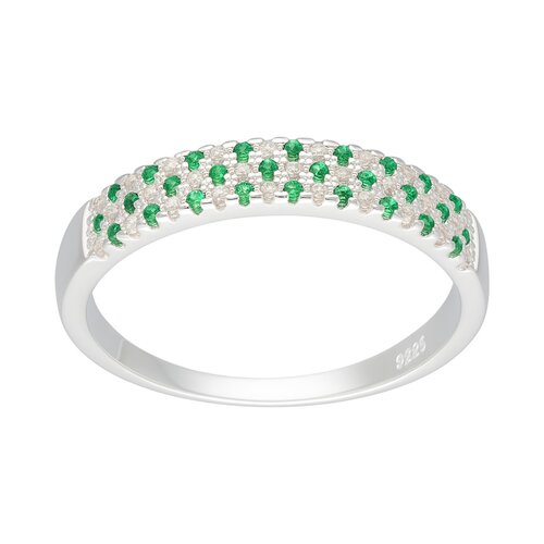 Anillo Cintillo Circones Esmeralda