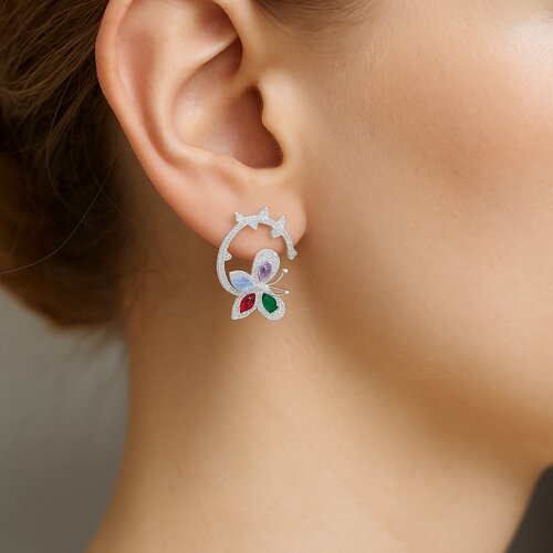 Aro Mariposa Circones Multicolor