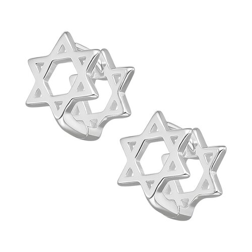 Argolla Huggie Estrella de David 10 mm