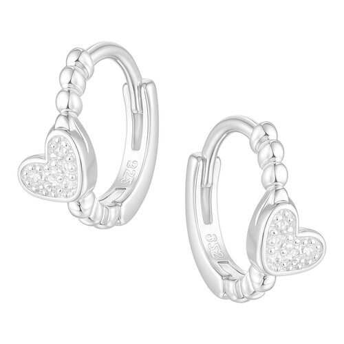 Argolla Huggie Corazón Circones 11 mm